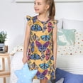 thumbnail image 4 of Balery Butterfly 3 Camisón de princesa para niñas, pijama de algodón con mangas abullonadas, suave y bonito.-XX-Large, 4 of 6