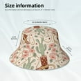 thumbnail image 4 of Vsdgher Floral Cowboy Boots Print Bucket Hat for Men&Women Bucket Hat Reversible Summer Double-Side-Wear Travel Gardening, Beach, Camping, Hiking, Fishing Cap, 4 of 5