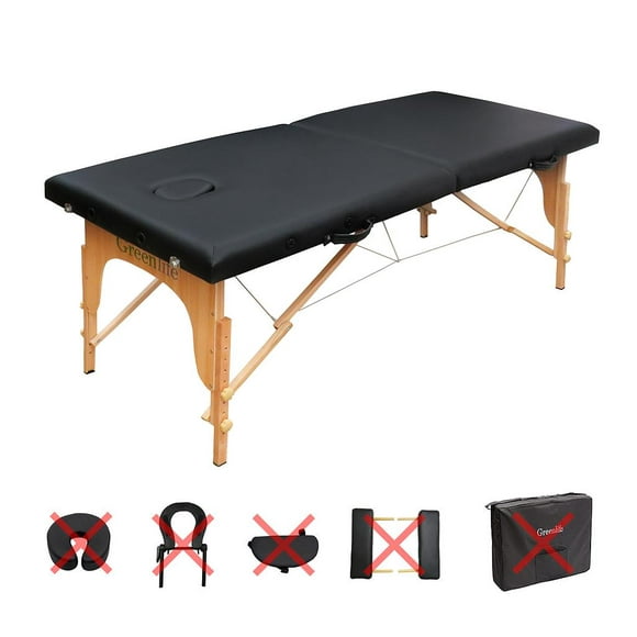 GreenLife® 2-Section 3" Economic Wooden Sport Size Portable Massage Table - MTWS121NA No Accessories