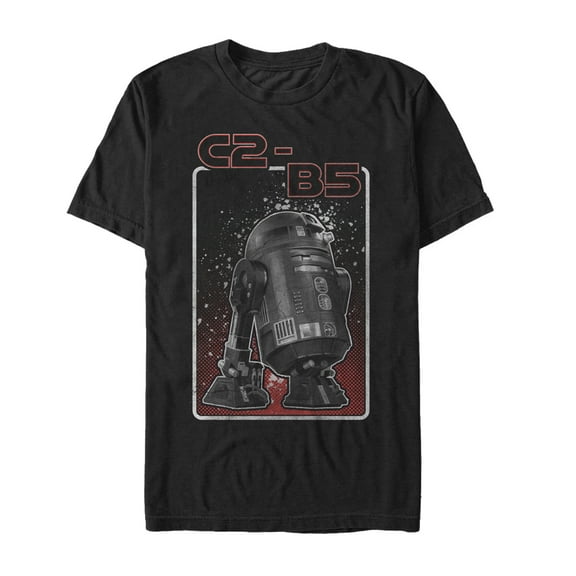 Men's Star Wars Rogue One C2-B5 Droid Graphic Tee Black 4X Large