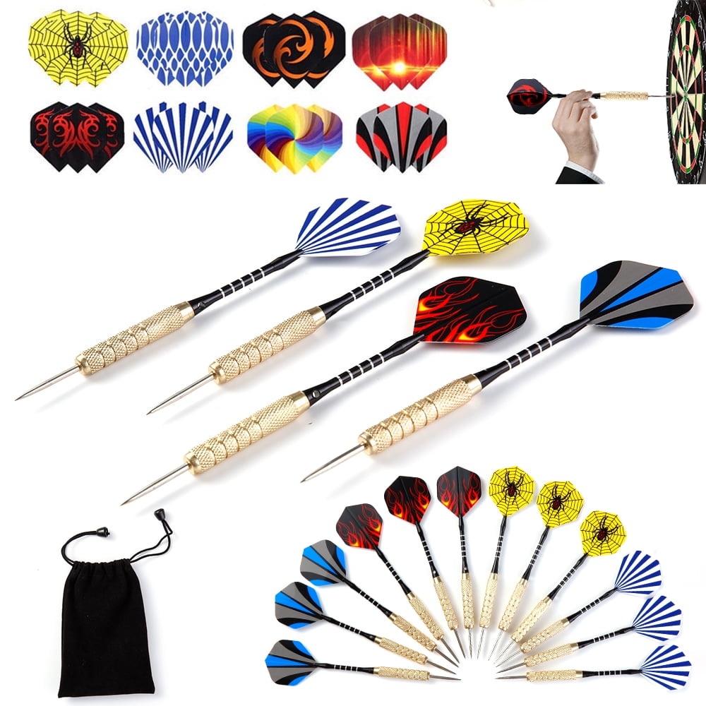 rare 4 sets of each design 12 new sets of Delta shaped dart flights 