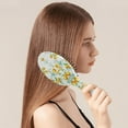 thumbnail image 3 of Dog Paw Print Paddle Hair Brush with Round-Tip Bristles for Gentle Detangling and Scalp Massage, 3 of 7