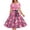 Pink 02, variant on Womens Dresses Breast Cancer Ribbon Crewneck Short Sleeve Swing Sundress Casual Loose Dresses with Bowknot Pink L