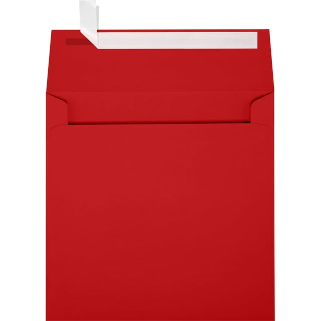 6 x 6 Square Envelopes w/Peel & Press - Ruby Red (50 Qty.) | Perfect for Invitations, Thank You Notes, RSVPs, Greeting Cards, Weddings or Any Announcement | 80lb Text Paper | 8525-18-50