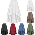 thumbnail image 6 of BUYISI Womens Victorian Retro Skirt Elegant Elastic Waist Multicolor Pleated Comfort Black S, 6 of 9