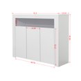 thumbnail image 3 of 51" LED Lights Storage Cabinet,High Gloss Kitchen Sideboard Buffet Cabinet with 2 Doors and 1 Open Shelf,Wood Kitchen Cupboard Buffet,Display Cabinet TV Stand,for Hallway Kitchen Dining Room, 3 of 9