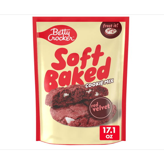 Crocker Soft Baked Cookie Mix, Red Velvet, 17.1 oz