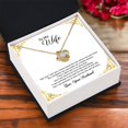 thumbnail image 5 of To My Wife - Love, Your Husband - Love Knot Necklace - White/Yellow Plated - Message Card & Gift Box, 5 of 5