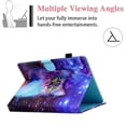 thumbnail image 3 of Allytech Stand Case for Universal 6.5-7.5 inch Tablets, PU Leather Protective Folio Stand Card Slots Wallet Case for Fire 7/ LG G Pad 7.0/Voyager 7 /Android 7/ Zenpad/ Onn 7", Galaxy Cat, 3 of 5