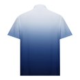 thumbnail image 4 of Mens Ice Silk Shirts Lightweight Short Sleeve Lapel Tee Shirts Plus Size Classic Solid Three Buttons Tees Tops, 4 of 6