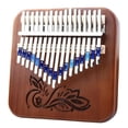 thumbnail image 1 of 17 Teclas Piano Finger Madera Instrumento Musical Caja De Música Caja de música marrón Yuyangstore piano de pulgar kalimba, 1 of 5