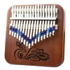 17 Key Thumb Piano Finger Wood Musical Instrument Brown Music Box