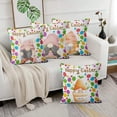 thumbnail image 5 of Spring Pillow Covers 30x30 Set of 4, Bunny Rabbit Easter Decorations Pillow Covers Farmhouse Gnomes Throw Pillows Cover Eggs Holiday Throw Cushion Case for Home Sofa Couch Car Bedroom Outdoor, 5 of 6