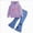 X 0726, variant on Toddler Girls Fall Outfit 24 Months 2T 3T 4T 5T 6T 7T Long Sleeve Sweatshirt with Flower Print Belted Pants and Flare Pants Clothing Set V Size 4-5 Years