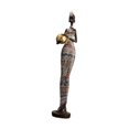 thumbnail image 4 of Figura de mujer negra de resina, escultura decorativa de escritorio, pintada a mano. Estilo C, 4 of 9