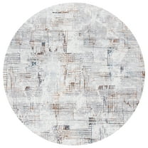 SAFAVIEH Sonoma Jack Abstract Area Rug, Grey/Ivory, 6'7" x 6'7" Round