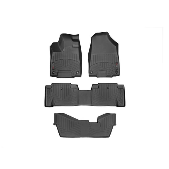 WeatherTech Custom Fit FloorLiners compatible with 2017-2020 Acura MDX - Complete Set (1st, 2nd, & 3rd Row), Black