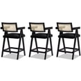 thumbnail image 4 of Natural Look from Resin Cane Back | Ideal for Casual Dining | Ergonomic Set of 3 Bar Stools, 4 of 4