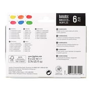 Liquitex BASICS Acrylic Color Set, 6-Colors, Fluorescent