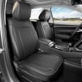 thumbnail image 2 of MotorBox Prestige Faux Leather Seat Covers for Cars - (2) Front Semi-Custom Fit Black Seat Covers for Trucks & SUV - Automotive Seat Covers & Accessories - Protective Interior Covers for Cars, 2 of 7