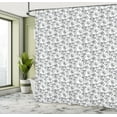 thumbnail image 4 of Ambesonne Mushroom Shower Curtain, Wild Sketch Forest Botany, 69"Wx70"L, Purpleblue and White, 4 of 4