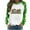 Green, variant on SwiftWear Women's Jesus Sweatshirt Merry Christmas Crewneck Tops Soft Stretch Fabric with Festive Design Long Sleeve Shirt Blue