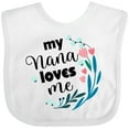 thumbnail image 3 of Inktastic My Nana Loves Me Granddaughter Girls Baby Bib, 3 of 4