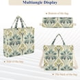 thumbnail image 6 of FORMRS Womens Corduroy Tote Bag Crossbody Shoulder Handbag with Pocket, Beige Floral Pattern, 6 of 7