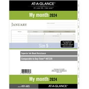 AT-A-GLANCE 2024 Monthly Planner Refill Loose-Leaf Folio Size 8 12 x 11 -