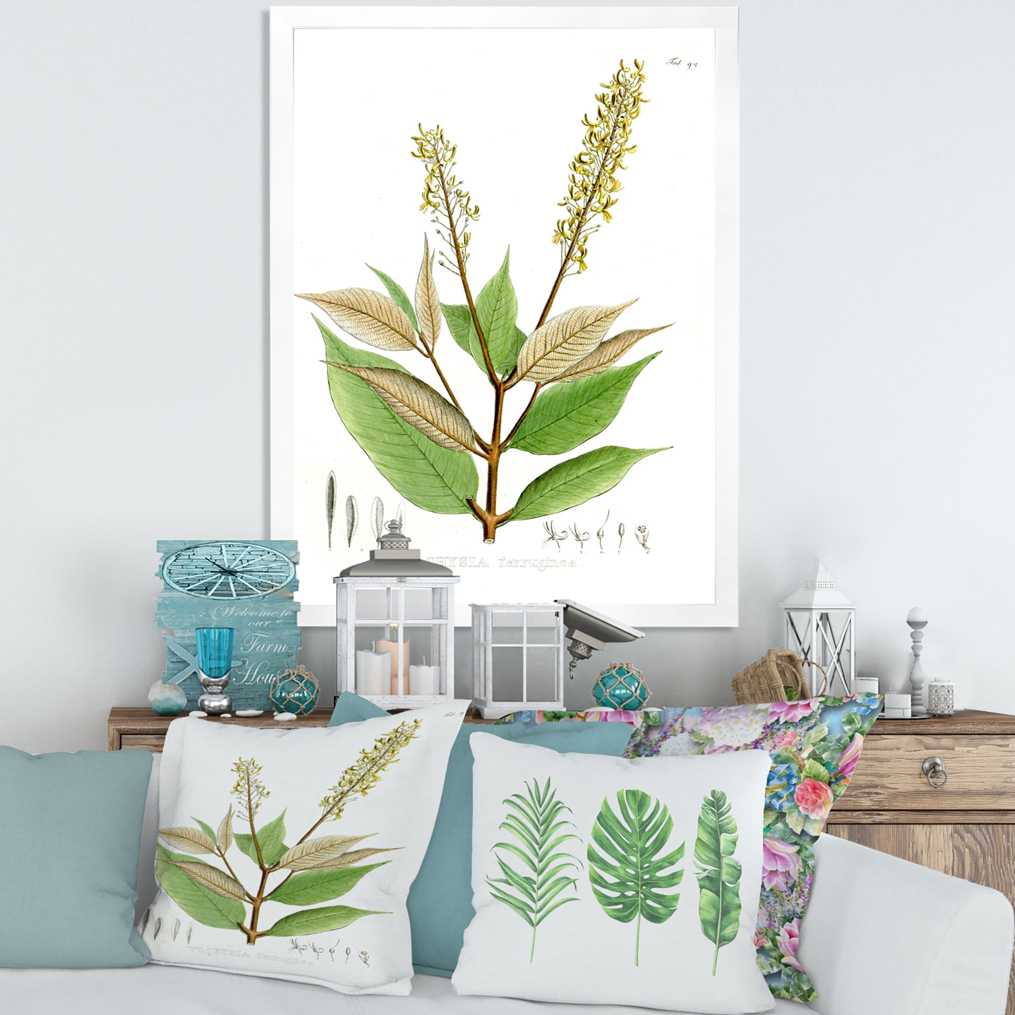 Designart 'Ancient Brazilian Plant V' Traditional Framed Art Print