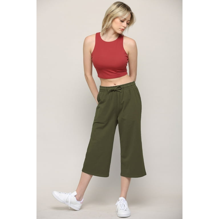 Made by Johnny Women s Capri Pants Loose Yoga Pants Wide Leg