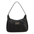 thumbnail image 2 of Bolso de hombro para mujer, moderno y ligero, con cierre de cremallera Negro, 2 of 9