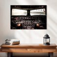 thumbnail image 2 of Elephant Stock Vintage Airplane Cockpit Wall Art - Horizontal Canvas Wall Art - Living Room Wall Decor - Transportation Canvas - Black And Orange Decor - 24" x 16", 2 of 8