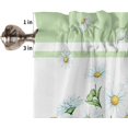 thumbnail image 3 of Rdsfhsp Valance Curtains Spring Flower Summer Floral Daisy Light Green Kitchen Valance Rod Pocket Window Treatments for Kitchen Bathroom Bedroom 54x18 Inch, 3 of 5