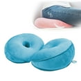 thumbnail image 3 of Cojín de asiento de espuma viscoelástica, almohada plegable, de transpirable para sil de ruedas , Azul perfecl Cojín Almohada, 3 of 8
