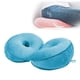 thumbnail image 4 of Cojín de asiento de espuma viscoelástica cómodo con forma de dona y soporte para la espalda y los glúteos. Azul, 4 of 9