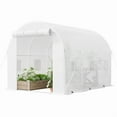 thumbnail image 7 of Homall 10 x 6.5 ft Patio Greenhouse with Zippered Door & 6 Roll-up Windows, Outdoor Walk-in Tunnel Greenhouse with Galvanized Frame & Waterproof , White, 7 of 7