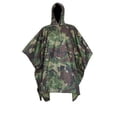 thumbnail image 1 of KEINXS Military Woodland Camo Ripstop Wet Weather Rain Poncho Camping Hiking, 1 of 7