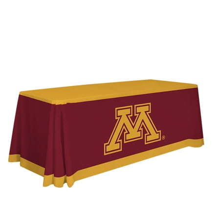 Minnesota Golden Gophers 6' College Sports Printed Table Throw - NCAA Licensed - Polyester Draped - School Tablecloth (Maroon)