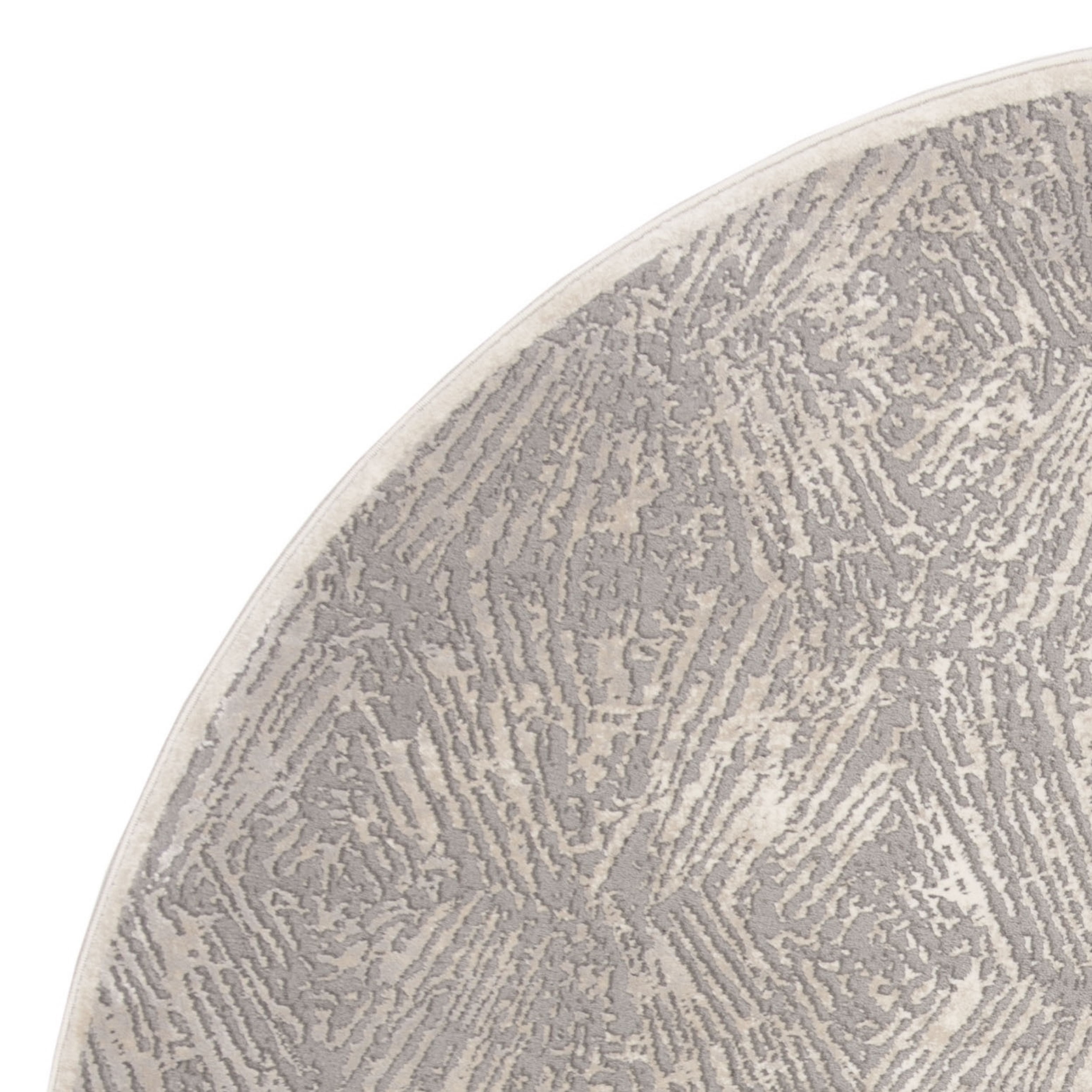 SAFAVIEH Meadow Eanna Abstract Area Rug, Ivory/Grey, 6'7" x 6'7" Round