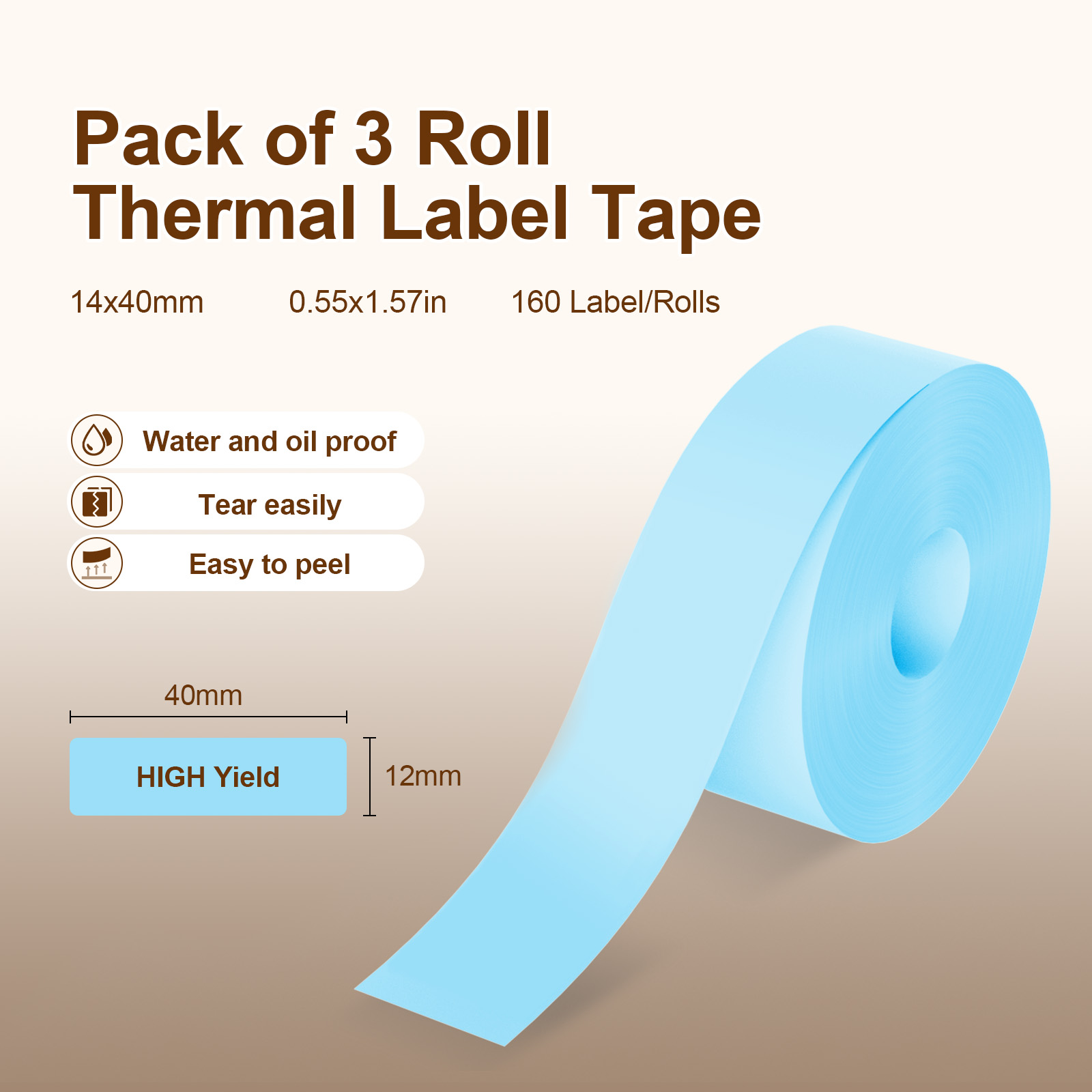 IAMSTECH Label Maker Tape D30 Q31 Q32 Q30S Q30, Blue Green Pink