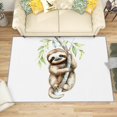 thumbnail image 1 of 2x3 Rug, Sloth Door Mat Washable Non Slip Soft for Entryway, Cute Cartoon Animal Rug, Kids Nursery Carpet, Sloth Home Decor & Gifts, 1 of 7