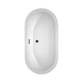 thumbnail image 4 of Soho 60 Inch Freestanding Bathtub in White with Floor Mounted Faucet, Drain and Overflow Trim in Matte Black, 4 of 5