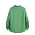 thumbnail image 3 of lcziwo men's Upf 50+ Sun Protection Fishing Shirt Button down Long Sleeve Shirts Solid Color Summer Holiday Jackets Green XXL, 3 of 9