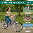 thumbnail image 5 of MOONCOOL 24/26 Inch Beach Cruiser Bike, 7 Speed Step-Through Frame Adult Bicycle, City Bike Commuter Bicycle with Front & Rear Fenders, Rear Cargo Rack for Men, Women, 5 of 13