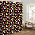 thumbnail image 4 of Cute Cartoon Shower Curtain Red Pants and Polka Dot Bow Children Cartoons Kids Shower Curtain Sets Waterproof Polyester Bathroom Curtains with 12 Hooks, 72 x 72 Inches, 4 of 6