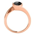 thumbnail image 3 of 1 Carats Black Round Diamond Engagement Ring 18K Solid Rose Gold, 3 of 3