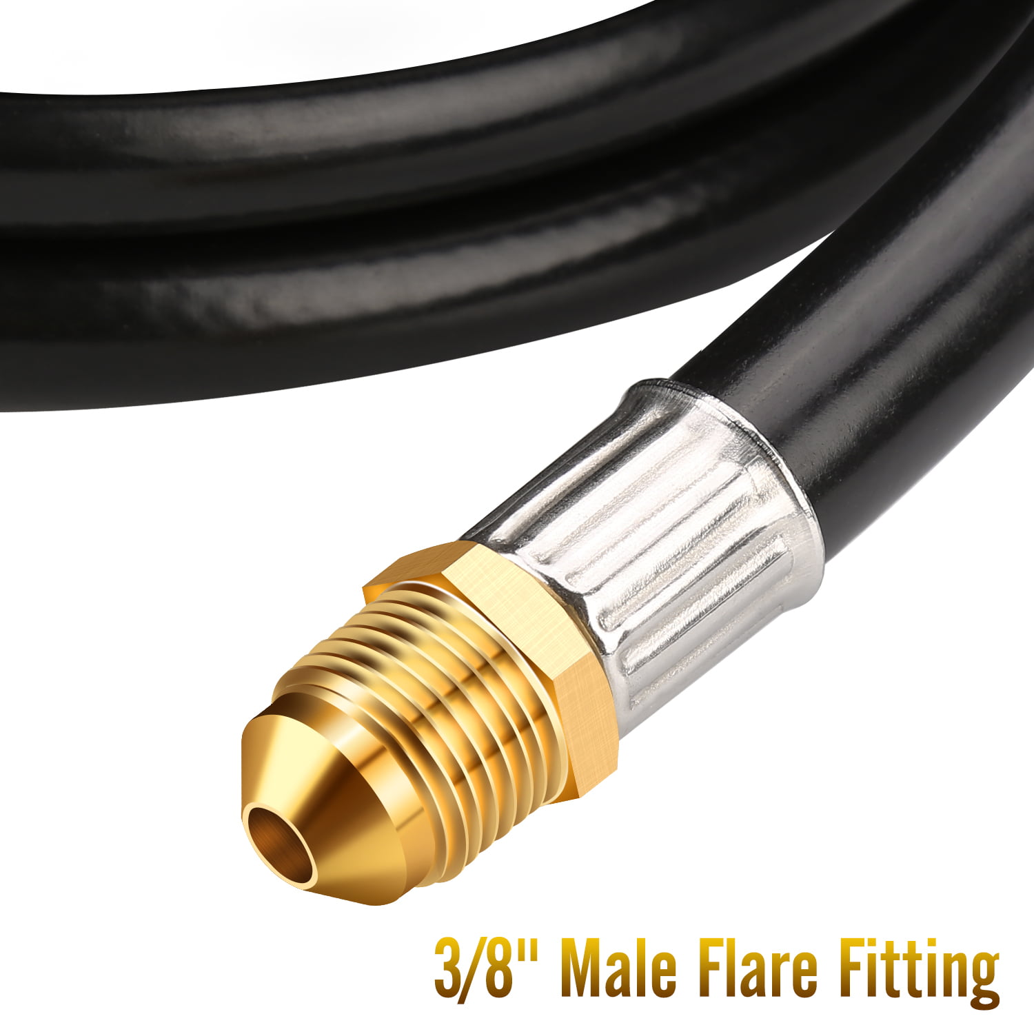 3/8 inch Female Flare Fitting x 3/8 inch Male Flare Details about   12FT Propane Extension Hose 
