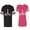Men Black / Women Pink, variant on Chess King Queen Matching Couple Cotton Jerseys (Men Black / Women Black) (Men S / Women S)