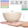 thumbnail image 2 of Tazones de cereales irrompibles NOGIS de 24 oz - Tazón reutilizable de paja de trigo - Apto para lavavajillas y microondas - Juego de tazones de bambú para niños, para sopa, ensalada, arroz, avena y, 2 of 7